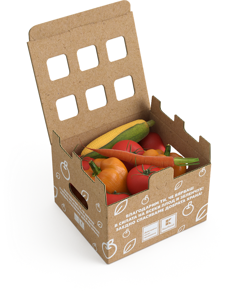 Mixed vegetables packed in a fresh produce delivery box